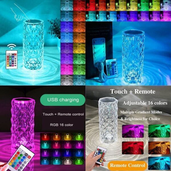 Crystal Diamond  RGB Touch Lamp